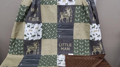 Blanket - Little Man Baby Blanket or Toddler Comforter - DBC Baby Bedding Co 