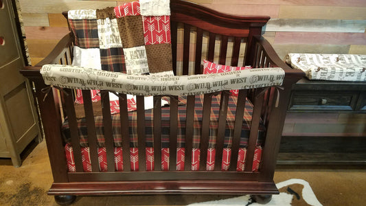 Quick Ship Boy Crib Bedding- Cowboy Nursery Collection - DBC Baby Bedding Co 