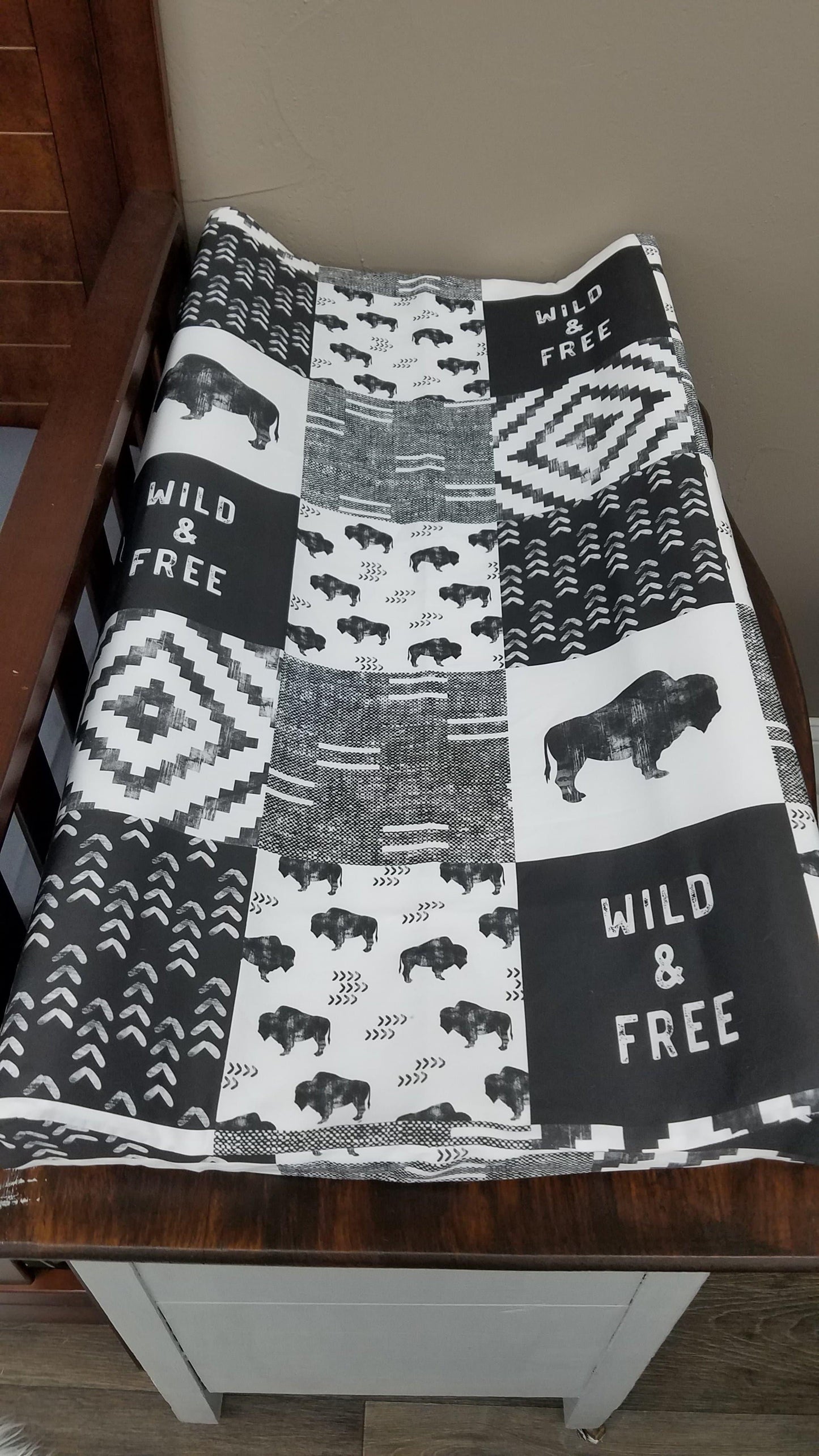 Custom Boy Crib Bedding - Wild and Free Buffalo Nursery Collection - DBC Baby Bedding Co 