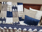 Boy Crib Bedding - Safari Ecru Check & Navy Elephant Crib Bedding - DBC Baby Bedding Co 