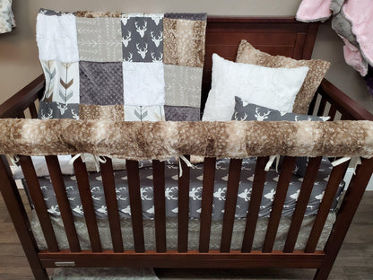 Custom Boy Crib Bedding - Buck and Arrow Woodland Collection - DBC Baby Bedding Co 