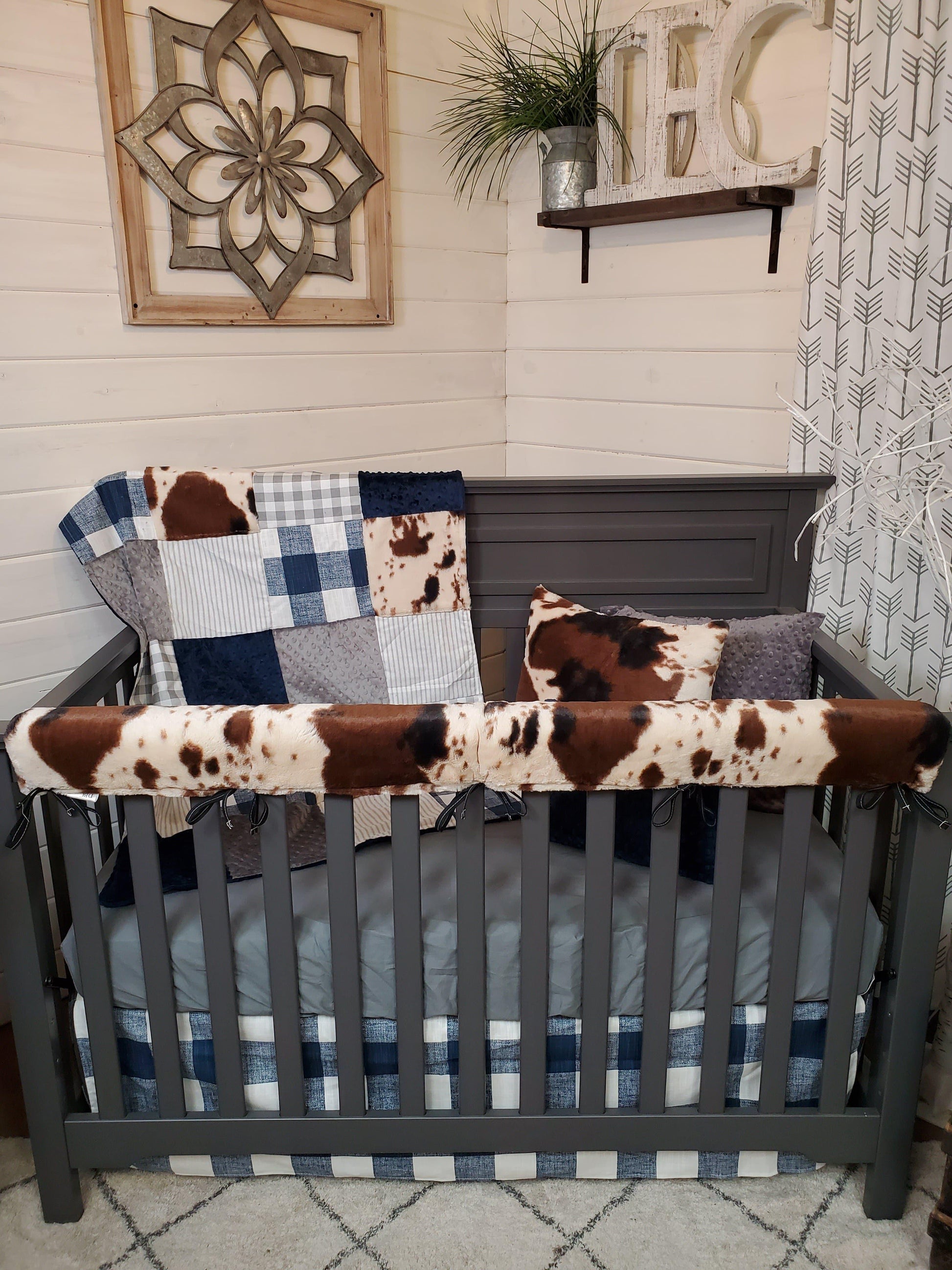 Quick Ship Boy Crib Bedding- Farmhouse Collection - DBC Baby Bedding Co 