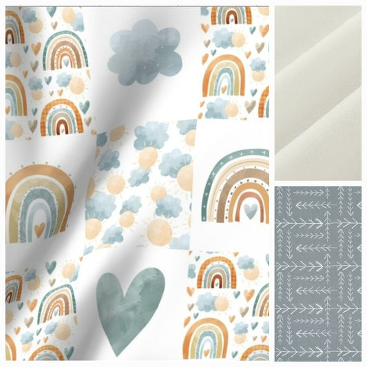 New Release Neutral Crib Bedding - Boho Rainbow Baby Bedding Collection - DBC Baby Bedding Co 