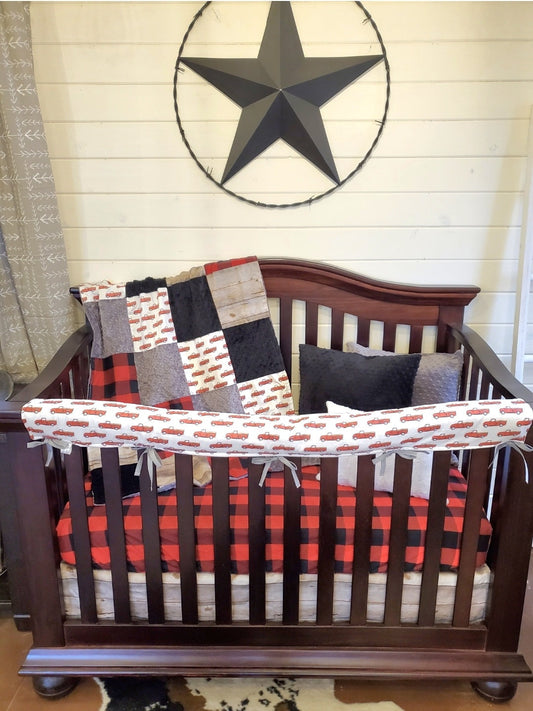 New Release Boy Crib Bedding- Little Red Truck Farm Baby Bedding & Nursery Collection - DBC Baby Bedding Co 