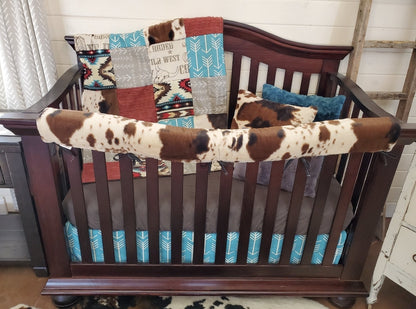 New Release Boy Crib Bedding - Cowboy, Aztec, and Cow Minky Western Baby Bedding Collection - DBC Baby Bedding Co 